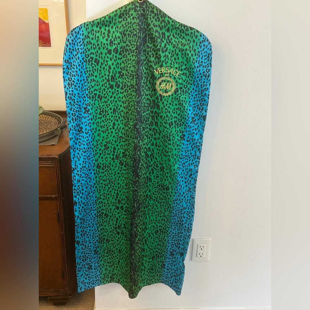 Versace x H&M Blue and Green Garment Bag